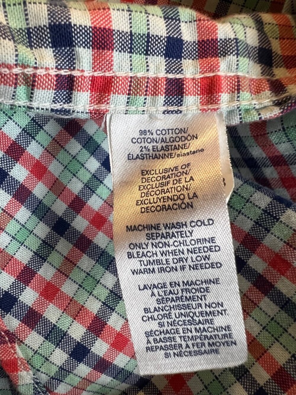 Chaps Racing Red Plaid Shirt - Picture 9 of 10